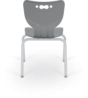 MooreCo 14 Hierarchy Student Chair with 4 Legs, Grey/Platinum Base (703673562546)
