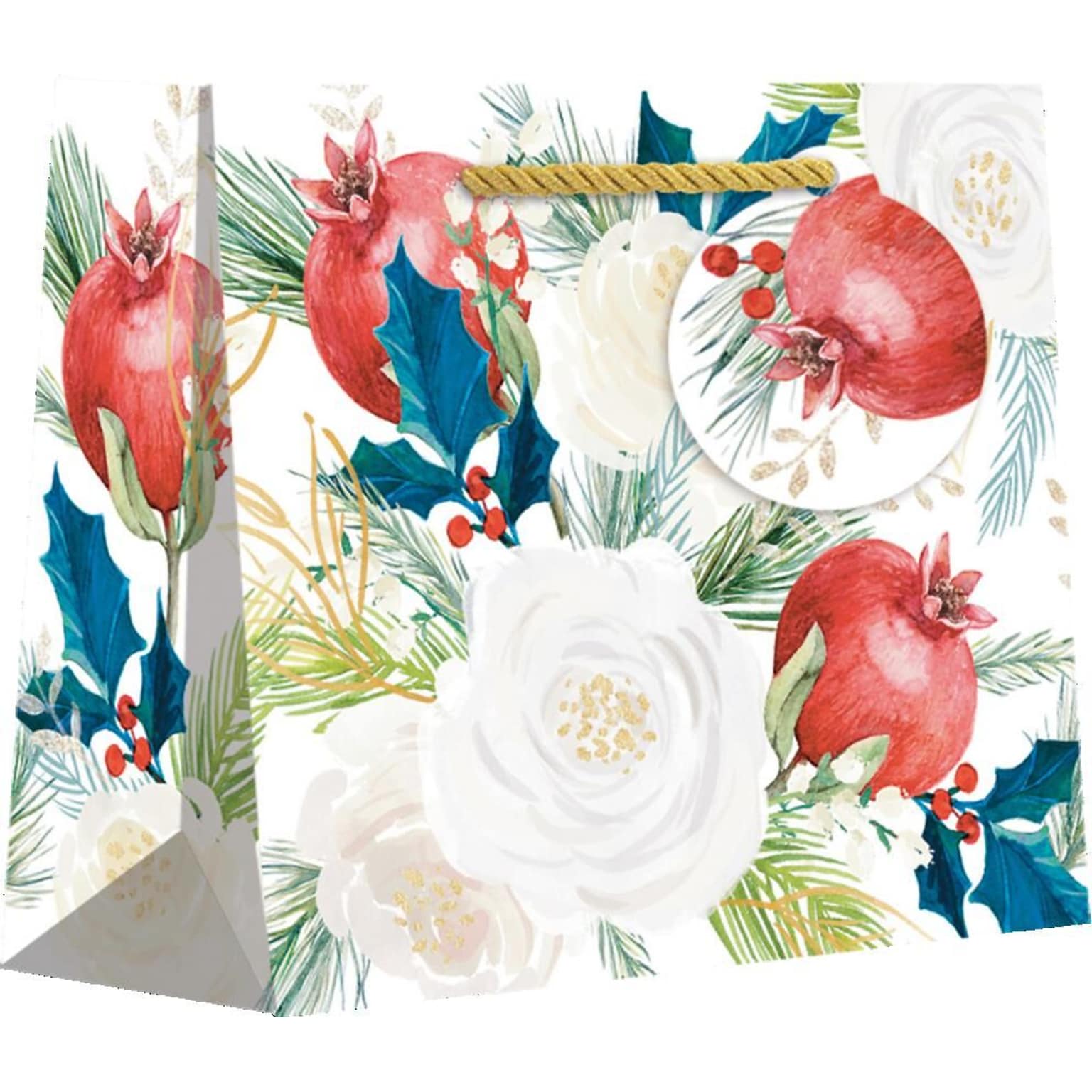 JAM Paper Small Christmas Arrangement Gift Bags, Multicolored, 120/Pack (526BXST5521)