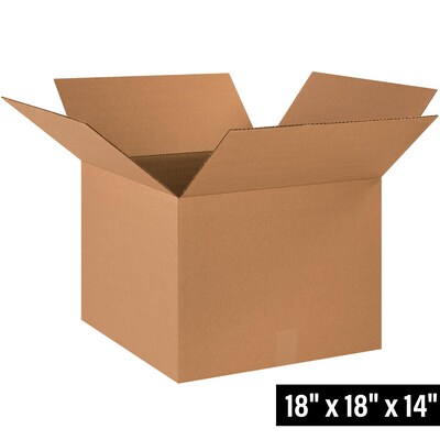 18 x 18 x 14 Shipping Boxes, 32 ECT, Brown, 20/Bundle (181814)