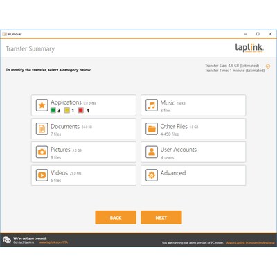Laplink PCmover Ultimate for 1 Use, Windows (PAFGPCMP0B000PDRCPEN)