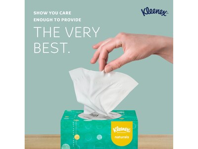 Kleenex Naturals Facial Tissue, 2-Ply, 90 Tissues/Box, 36 Boxes/Carton (56027)
