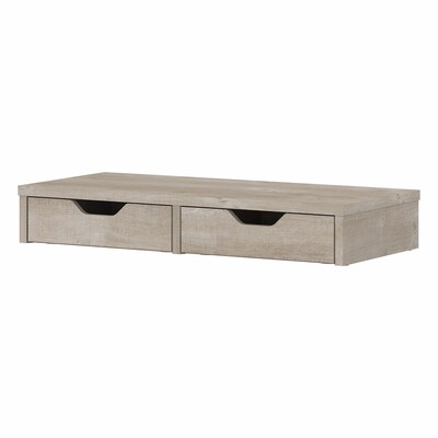 Bush Furniture Key West 2-Compartment Laminated Wood Storage Drawers, Washed Gray (KWS127WG-Z)