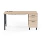 Union & Scale™ Essentials 60"W Single Pedestal Desk, Natural (UN60419)