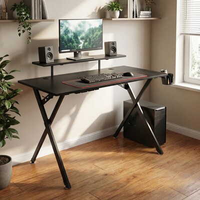 Quill Brand® Emerge Vizon 47"W Gaming Desk, Black (59260)