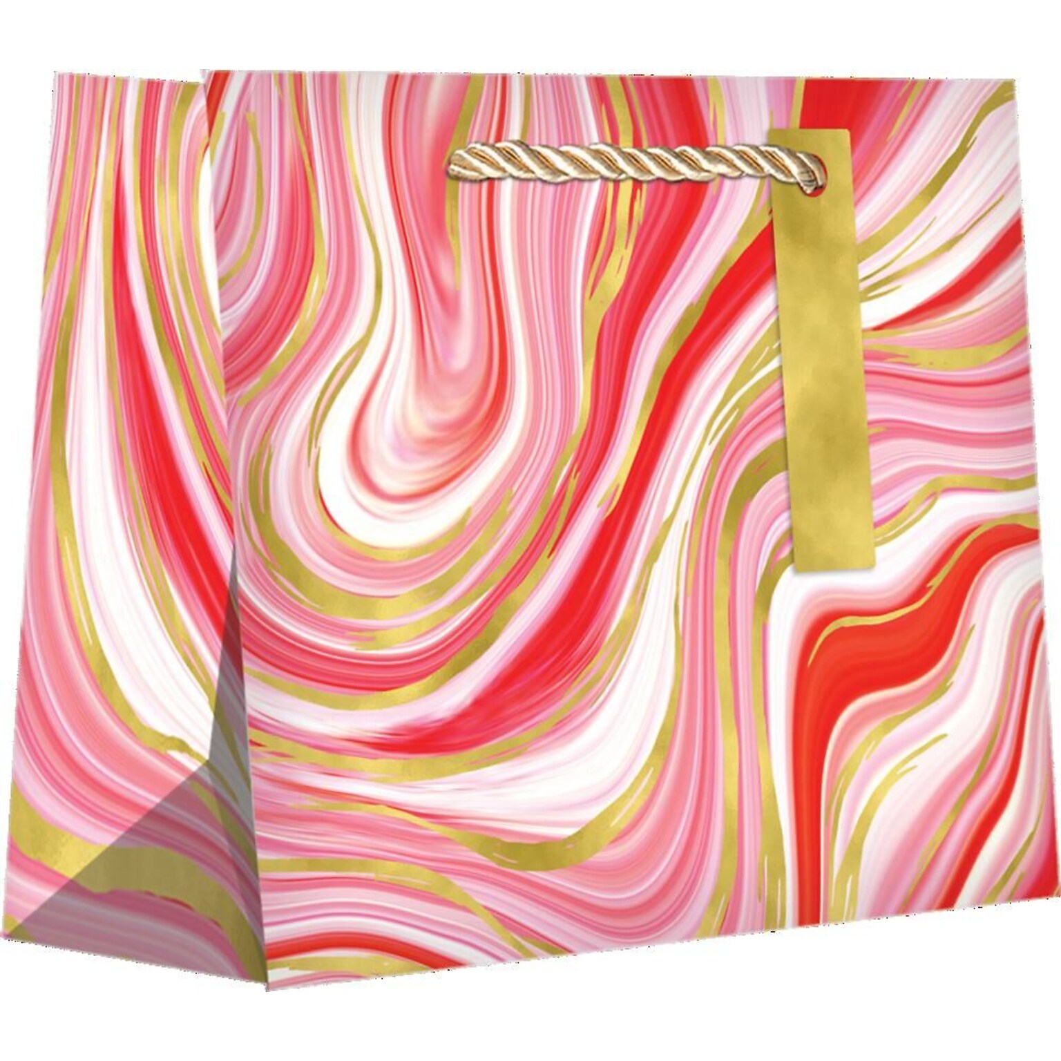 JAM Paper Marbleized Red Medium Gift Bags, 120/pack (526BXMT6291)