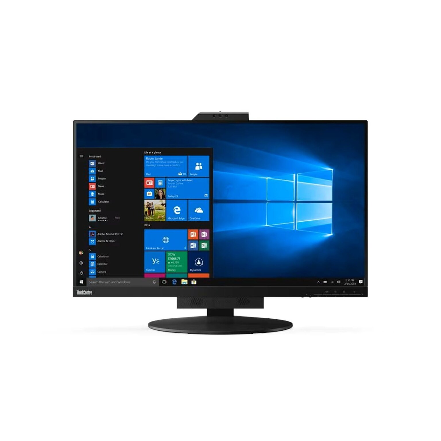 Lenovo ThinkCentre TIO27 27” QHD IPS 60Hz WLED Monitor, Adjustable Height, Black (11JHRAR1UZ)