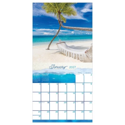 2027 TF Publishing Tropical Escapes 11 x 11 Monthly Wall Calendar, Multicolored (27-1031)