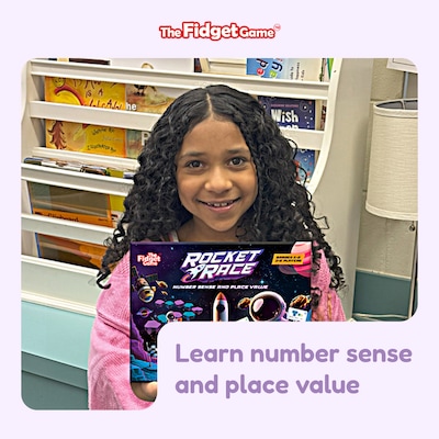 The Fidget Game Rocket Race Number Sense & Place Value Board Game (FDGROCKETRACE)
