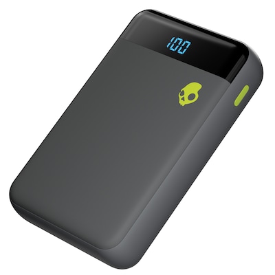 Skullcandy Fat Stash 2 USB-A/USB-C Power Bank for Multiple Brands, 10000 mAh, Chill Gray (SKDS7PZZP9