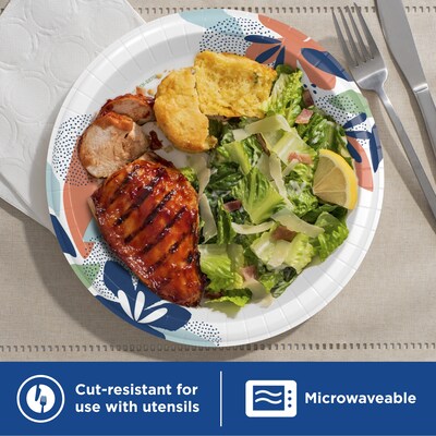 Dixie 10" Paper Plates, White, 86 Plates/Pack, 3/Packs (15740)