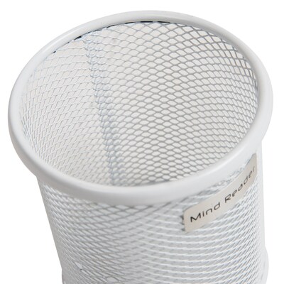 Mind Reader Metal Pen and Accessory Holder Desk Organizer, White, 3-Pieces (CLIPMESH3-WHT)