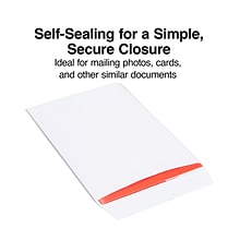 Staples Self Seal #1 Catalog Envelopes, 6L x 9H, White, 100/Box (SPL609121)