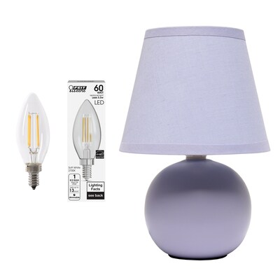 Simple Designs 8.66" LED Table Lamp, Purple (LT2008-PRP-LB)