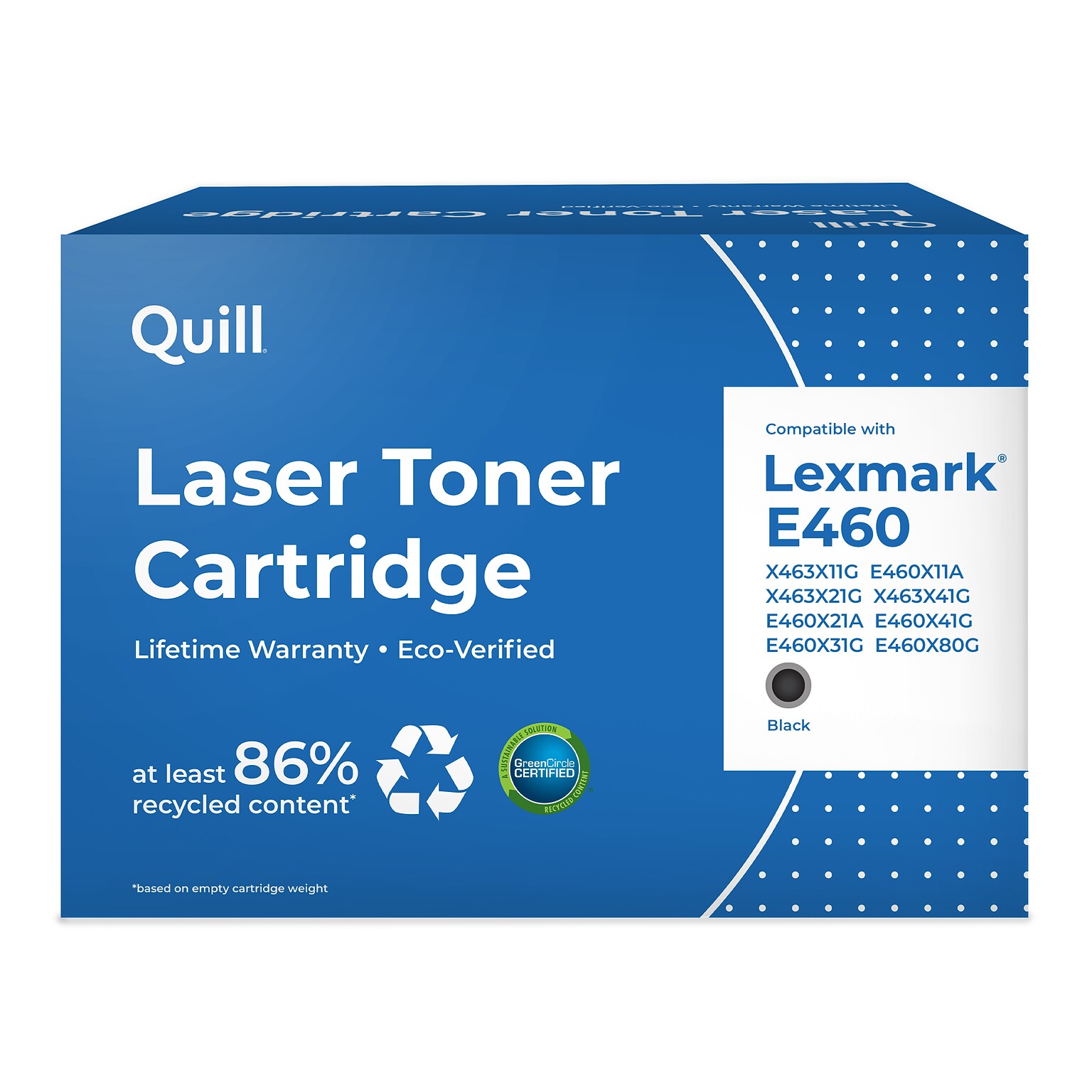 Quill Brand Remanufactured Laser Toner Ctdg. Comp. to Lexmark™ E460X21A Extra High Yield Black (100% Satisfaction Guaranteed)