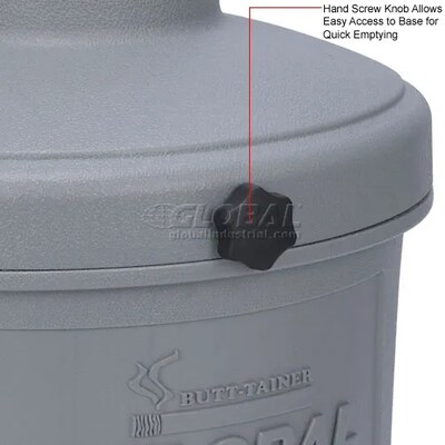 Global Industrial Outdoor Ashtray, 5 Gallon, Gray (245133GY)