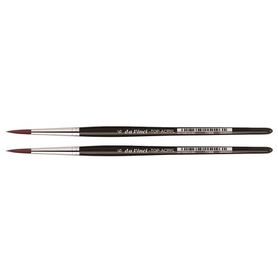 da Vinci TOP-ACRYL Oil and Acrylic Synthetic Bristle, Round Brush, 2/Bundle (DVXVA7785K6-2)