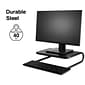 Staples® Metal Monitor Stand, Black, 4"H x 14"W x 11"D