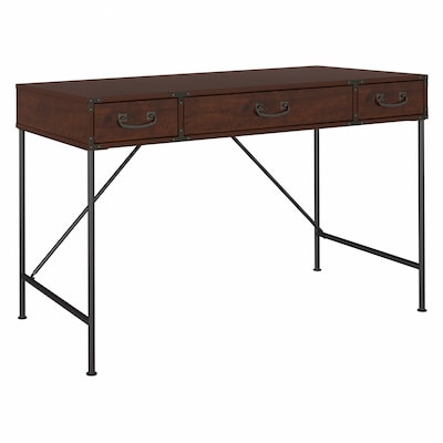Bush Furniture Ironworks 48"W Writing Desk, Coastal Cherry (KI50201-03)