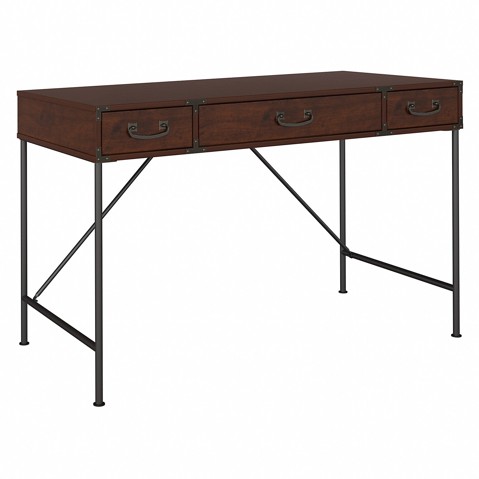 kathy ireland® Home by Bush Furniture Ironworks 48W Writing Desk, Coastal Cherry (KI50201-03)