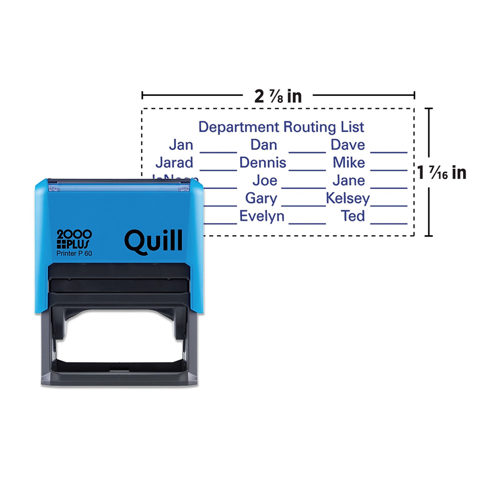 Custom Quill 2000 Plus® Self-Inking Printer P 60 Stamp, 1-7/16 x 2-7/8