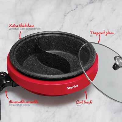 THE ROCK by Starfrit Dual-Sided 3.2 Qt. Thermal Pot, Red (024425-002-0000)