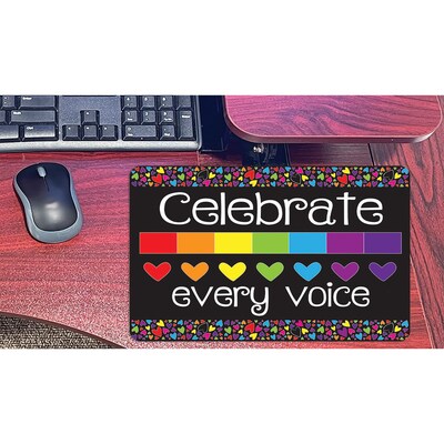 Ashley Smart Poly Computer Mouse Pad, 8" x 10", Celebrate Every Voice, 6/Pack (ASH12503-6)