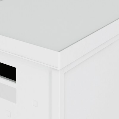 Techni Mobili Storage Box with Lid, Plastic, White, 2/Pack (RTA-SBX200)