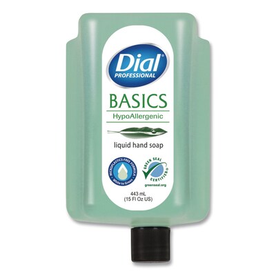 Dial Basics MP Free Liquid Hand Soap Refill for Versa Dispenser, Unscented, 15 oz., 6/Carton (DIA33827)