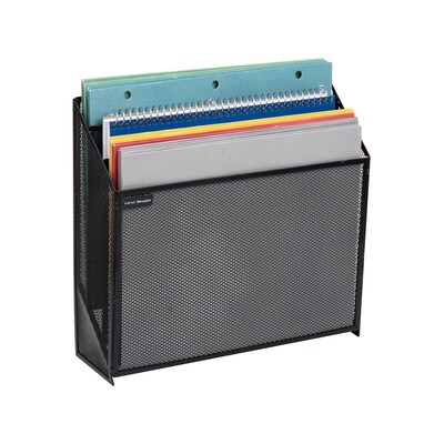 Mind Reader 3-Pocket Metal Mesh Mountable Wall File, Letter Size, Black (WAFIST3-BLK)
