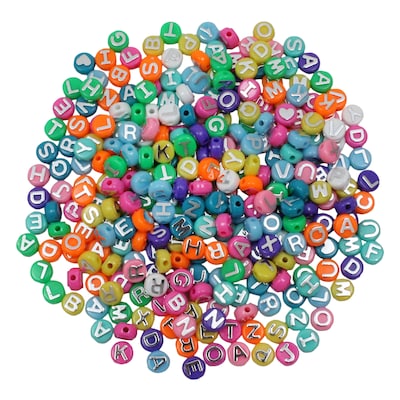 Hygloss ABC Beads, Assorted Colors, 300/Pack (HYG69300)