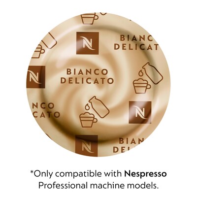 Nespresso Professional Bianco Delicato Coffee Nespresso Professional Capsules, Espresso Roast, 50/Pack (8784.84)