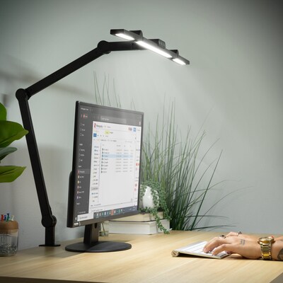 Mount-It! LED Desk Lamp, 28, Black (TS-7011)