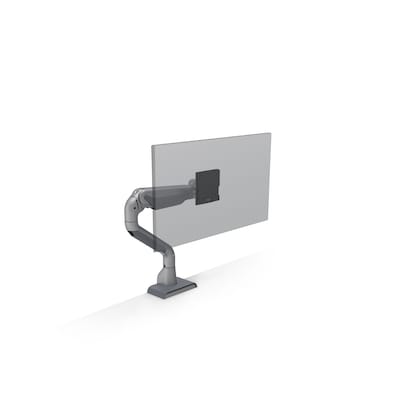 HAT Design Works E5 Adjustable Single Dynamic Monitor Arm, Up to 49 Monitor, Silver (E5-D1-SLV)