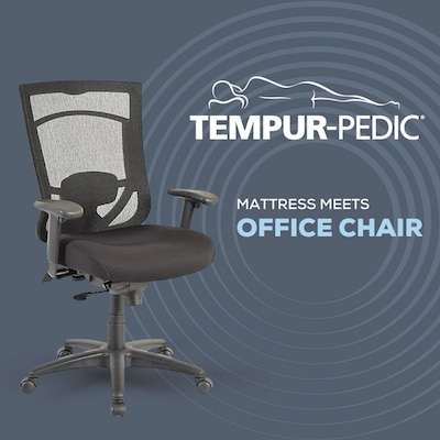 Tempur-Pedic TP7000 Mesh Back Fabric Task Chair, Black (TP7000-RAV/COAL)