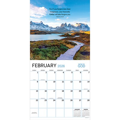2026 TF Publishing Paths to God 12 x 12 Monthly Wall Calendar (26-1022)