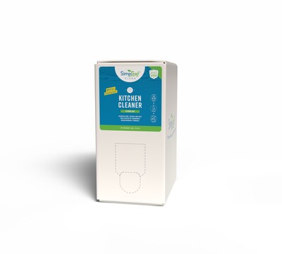 Simpleaf Clean Kitchen Cleaner & Degreaser with Easy Refill Bottle, Citrus Zest, 1 Gallon (S-KCBIB01-1G-CZ)