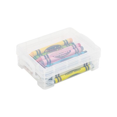 Super Stacker Polystyrene Crayon Box, 3.38" x 4.75" x 1.63", Clear, 9/Pack (AVT40311-9)