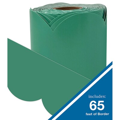 Carson Dellosa Education Grow Together Rolled Scalloped Bulletin Board Borders, 2.25" x 65', Jade Green, 3/Bundle (CD-108508-3)