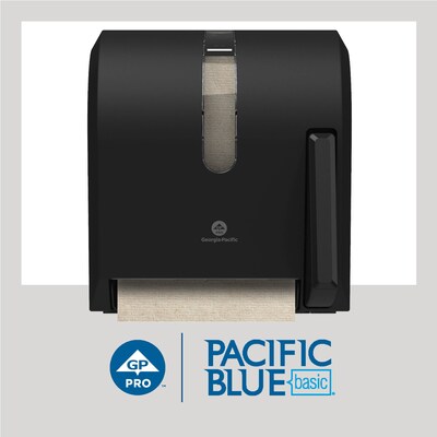 Pacific Blue Basic Recycled Hardwound Paper Towels, 1-ply, 580 ft./Roll, 12 Rolls/Carton (26401)