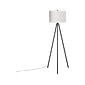 Monarch Specialties Inc. 62.75" Matte Black Floor Lamp with Ivory Drum Shade (I 9735)