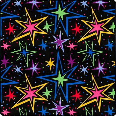 Joy Carpets Kapow Nylon 4' x 6' Machine Tufted Rug, Fluorescent (449N)