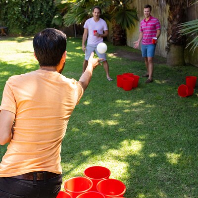YardGames Outdoor Giant Yard Pong Game, Multicolored (PONG-001)