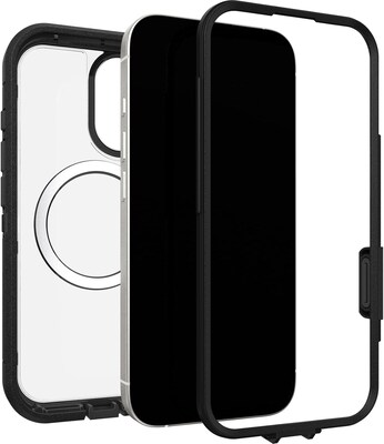 OtterBox Defender Series Pro XT Clear MagSafe Case for iPhone 17, Shock Absorbing, Clear/Black (77-98482)
