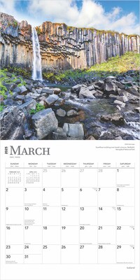 2025 BrownTrout Iceland 12" x 12" Monthly  Wall Calendar (9781975476175)