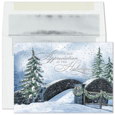 Path to Appreciation Cards, with Envelopes, 7 7/8 x 5 5/8  Holiday Card, 25 Cards per Set