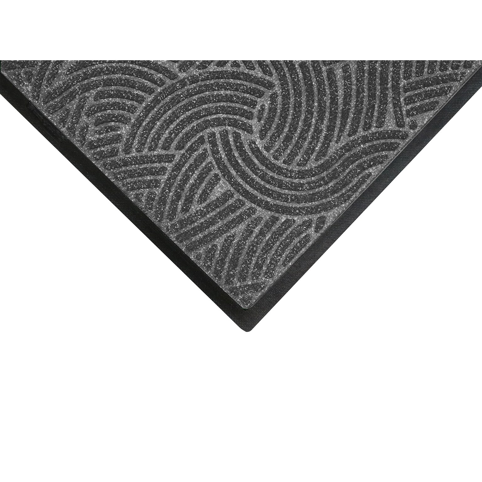M + A Matting WaterHog Plus Commercial Wiper/Scraper Entrance Floor Mat, Cleated, 6 x 12, Gray Ash (18573612090)