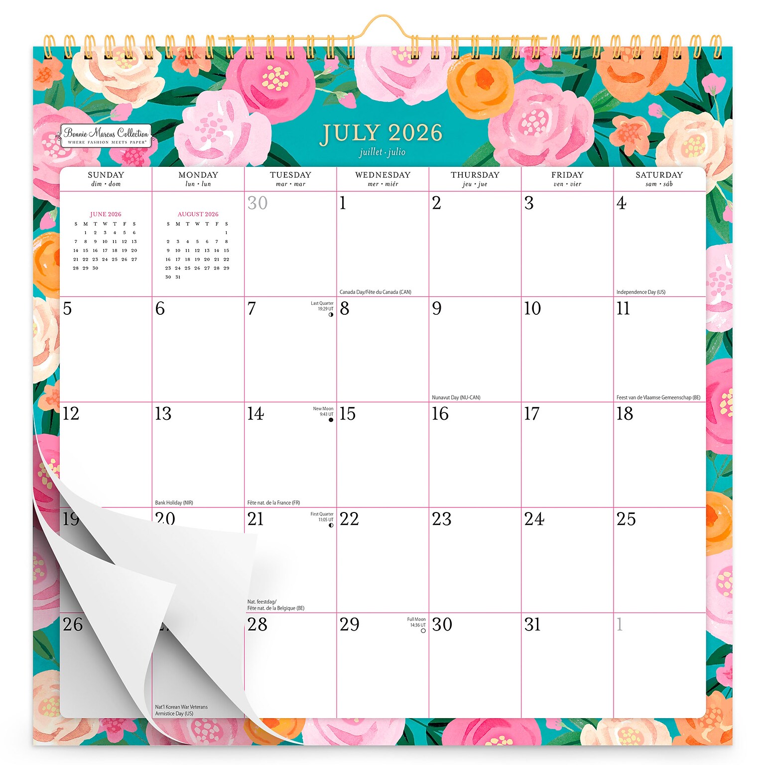 2026-2027 Plato Bonnie Marcus 12 x 12 Academic Monthly Wall Calendar (9798330708192)