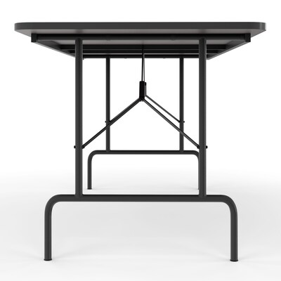 Quill Brand® Folding Table, 72"L x 30"W, Walnut (27096/51255)