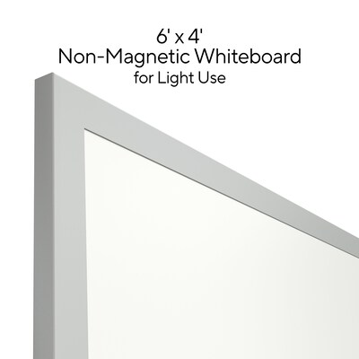 TRU RED™ Melamine Dry Erase Board, Gray Frame, 6' x 4' (TR59352)