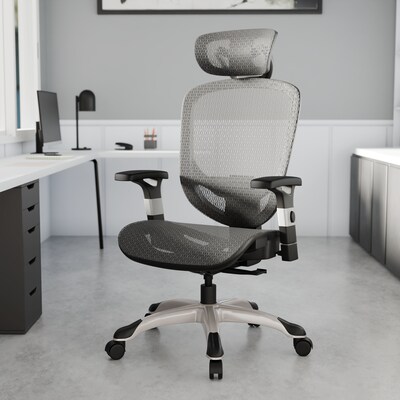 Quill Brand® Hyken Technical Mesh Task Chair, Charcoal Gray